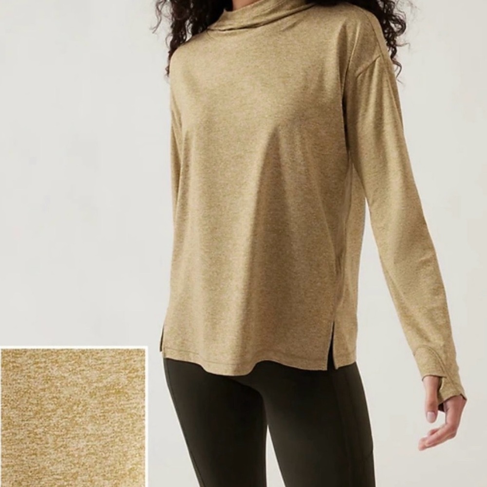 Athleta Uptempo II Hoodie Sweatshirt, Tapestry Gold, Small - Picture 1 of 14